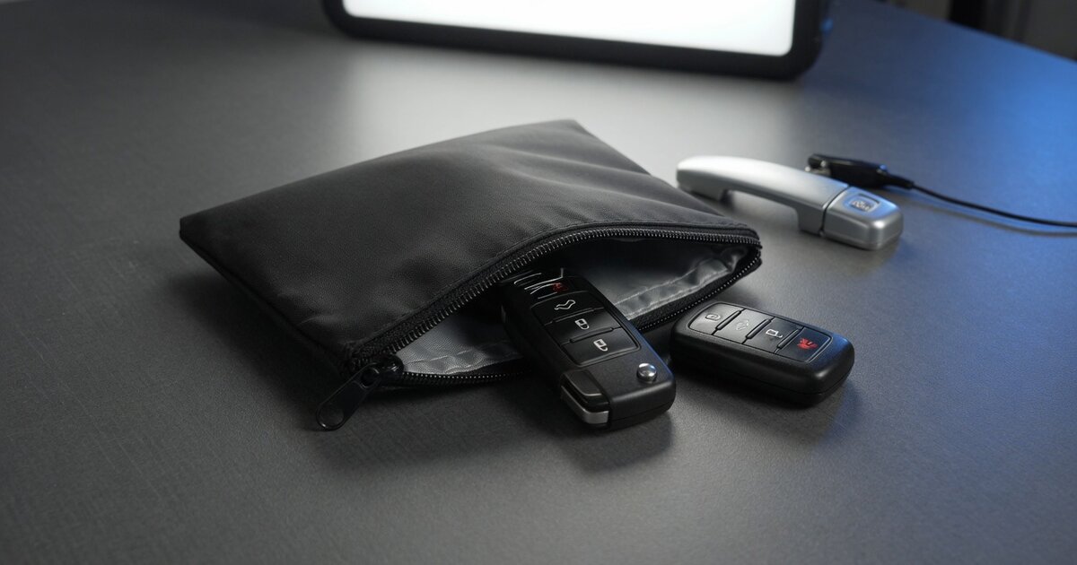Illustration for Do Faraday Pouches Prevent Keyless Relay Theft, and How Do You Test One?