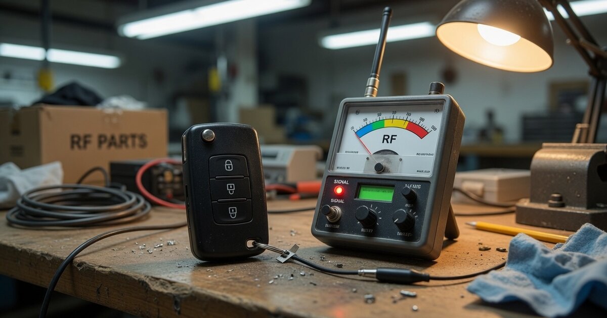 Illustration for How to Test Whether a Key Fob Actually Transmits an RF Signal