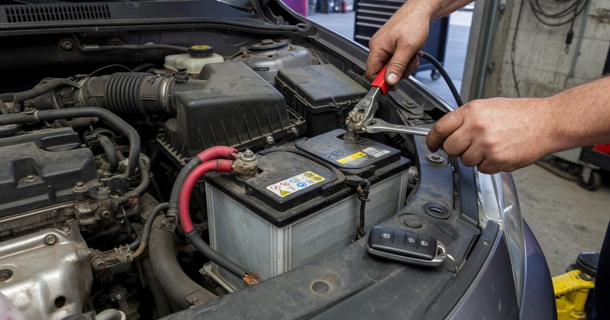 Illustration for Why a Key Fob Stops Working After the Vehicle 12-Volt Battery Is Replaced or Disconnected